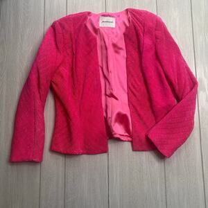 Pentimento Women's Vintage Barbie Barbiecore Hot Pink Textured Blazer Size 16